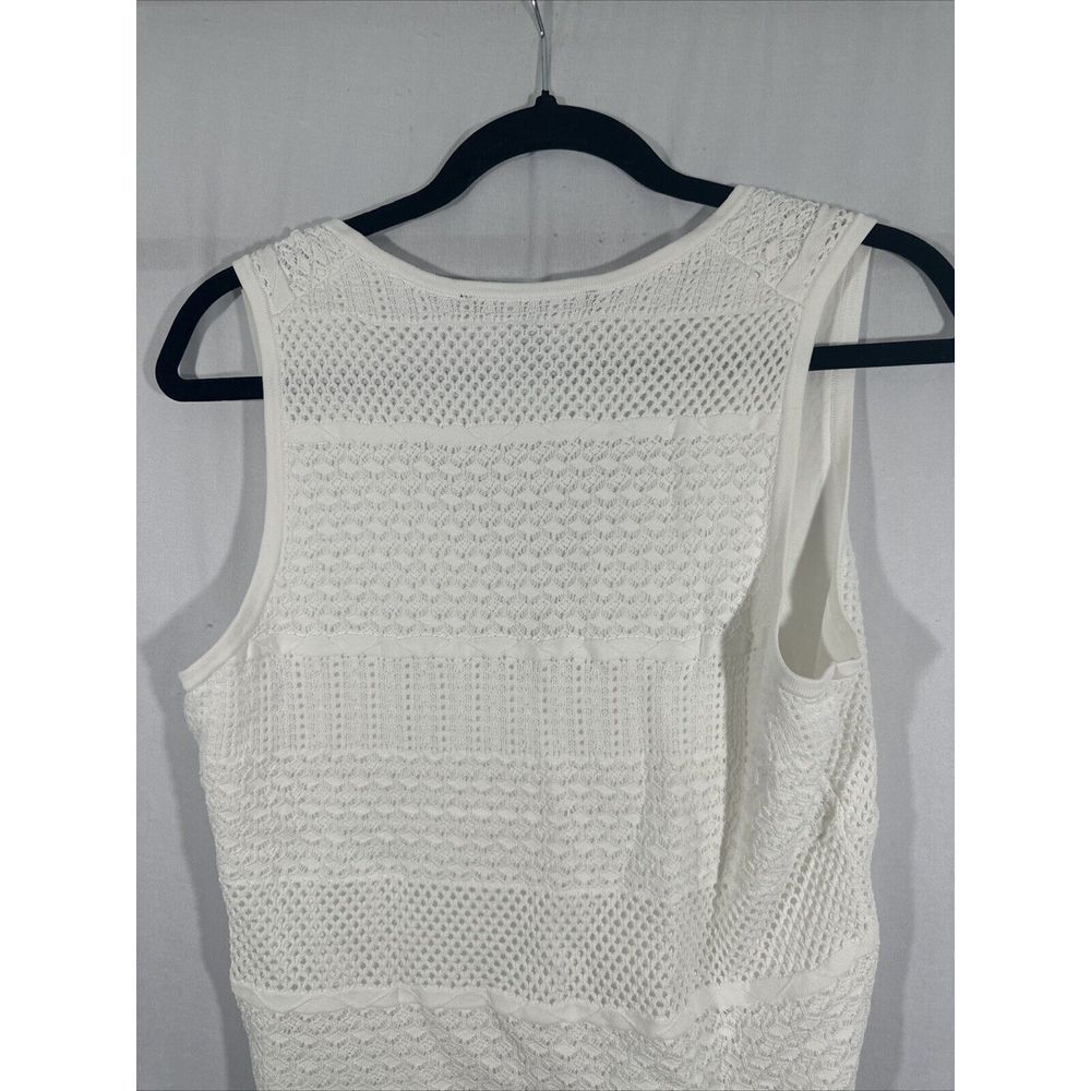 NWT $79 White House Black Market [ L ]‎ Pointelle V Neck Tank White #6330 - Picture 5 of 11